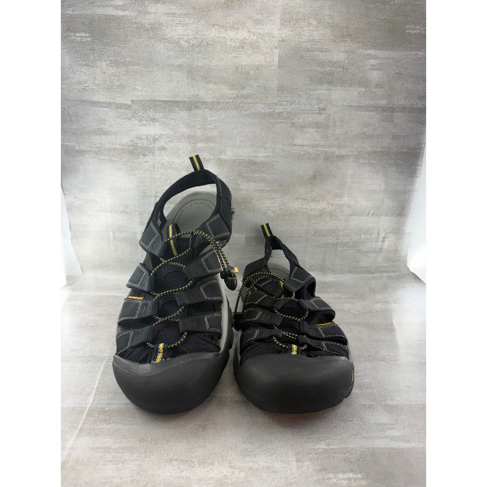 Keen Newport H2 Men Sandals Black Yellow Waterproof Hiking Shoes Sz 11 1001907
